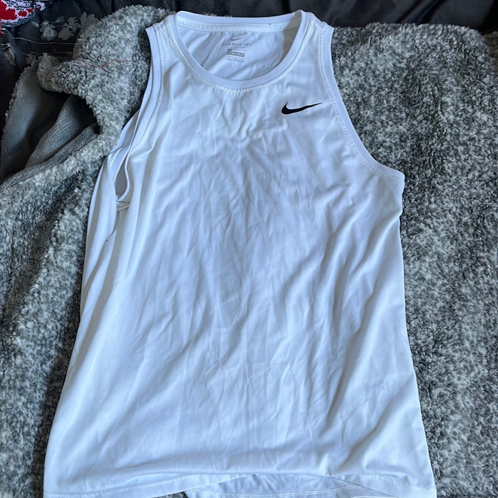 Nike running tank, women’s medium white